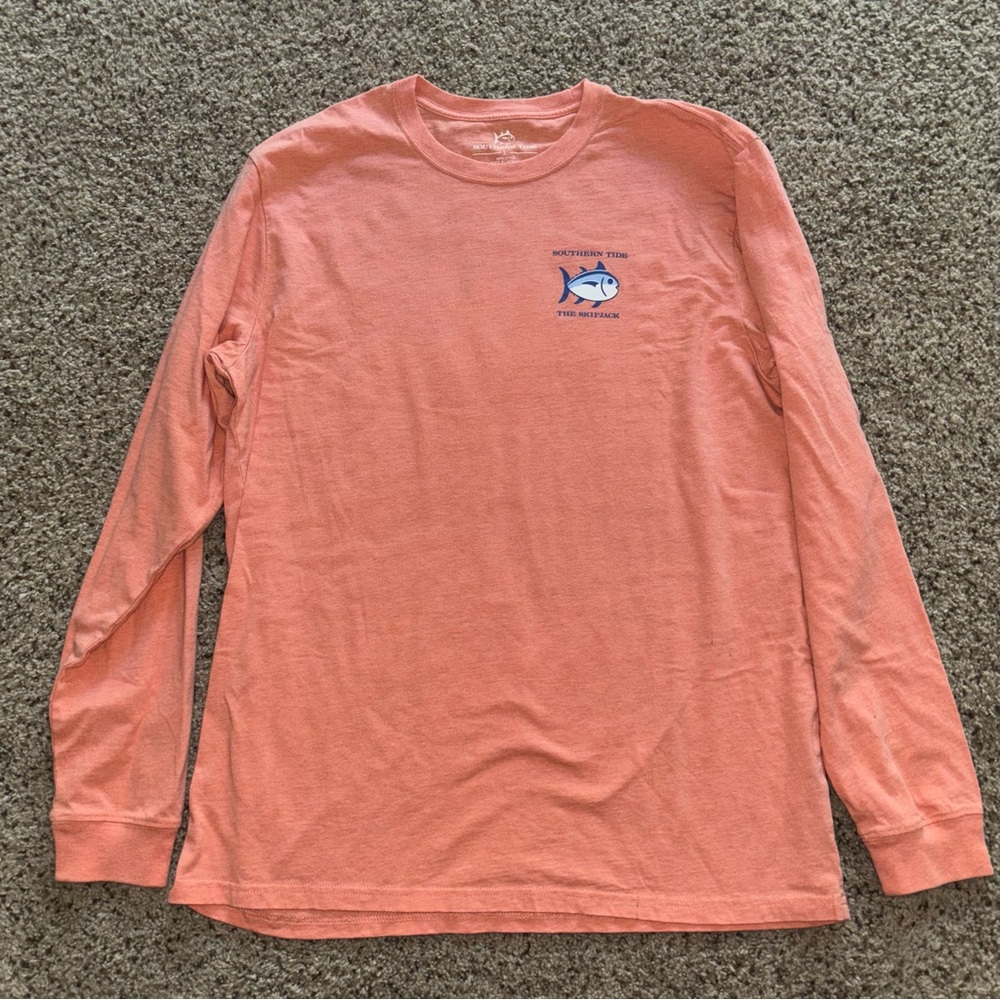 Southern Tide Men's Coral Long Sleeve Tee Shirt